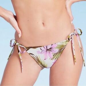 Shade & Shore Floral Bikini Low Coverage Cheeky, Size M, NWT